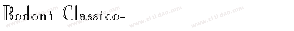 Bodoni Classico字体转换